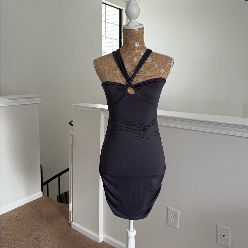 SHEIN Gray Strapless Dress